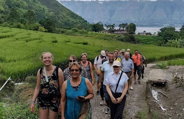Adventure Sumatra group in Lake Toba